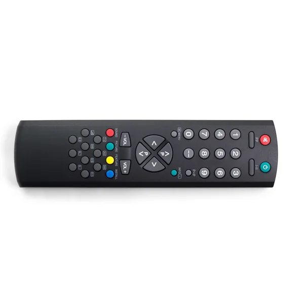 Remote control tv black white background — Stock Photo, Image