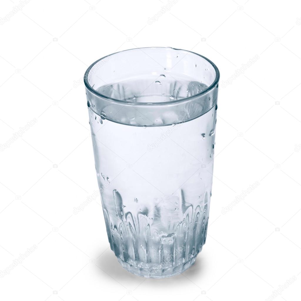 Glass glass of water isolated on white background