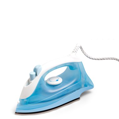 Buharlı Ütü izole mavi