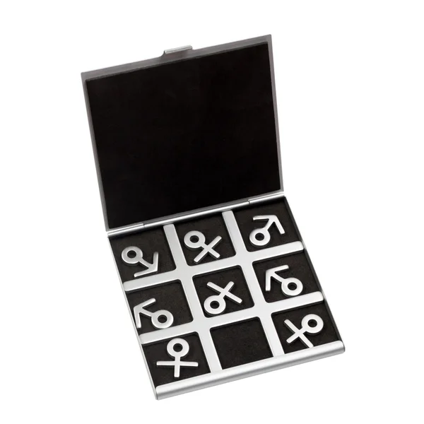 Simboli gioco maschile e femminile tic tac toe — Foto Stock