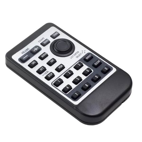 Tv remote control car radio from isolated — Stock Photo, Image