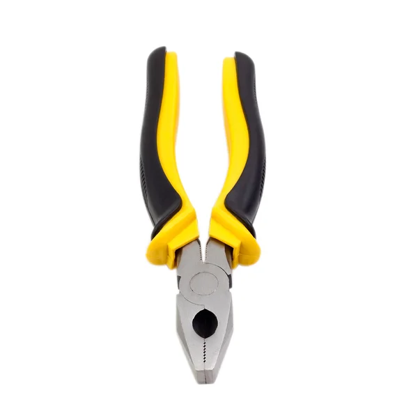 Yellow pliers isolated — Stock Photo, Image