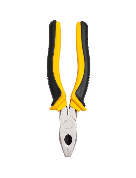 Yellow pliers isolated on a white background (clipping path) — Stock Photo, Image