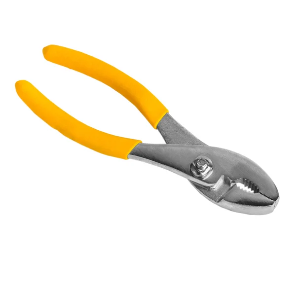 Yellow pliers isolated white (clipping path) — Stock Photo, Image