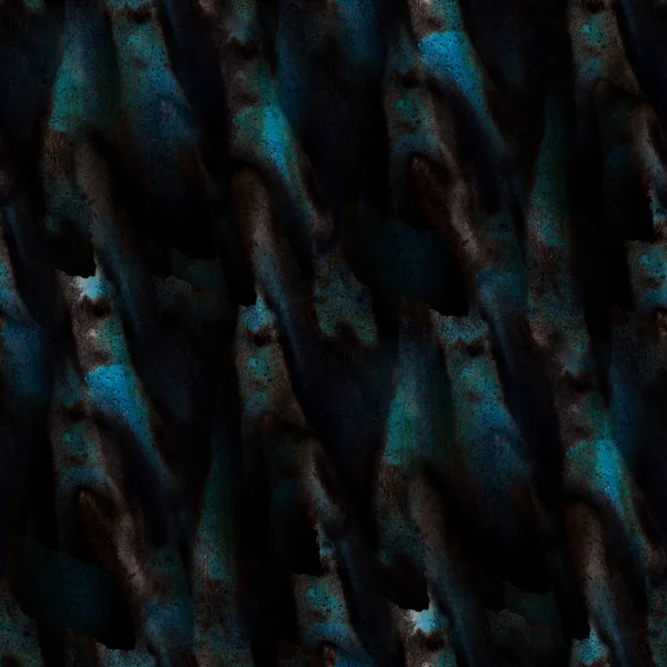 Sfondo blu nero acqua senza cuciture disegno astratto acquerello — Foto Stock