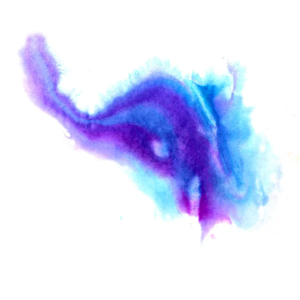 Watercolor blot tangan terisolasi noda raster ilustrasi — Stok Foto