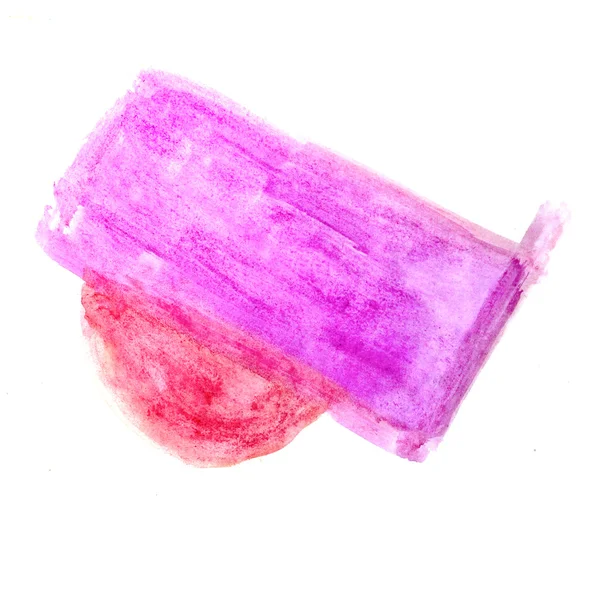 Watercolor purple red blot hand isolated stain raster illustrati — Stock Photo, Image