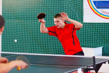 uryupinsk-Rusya - 17 Mart: atlet Masa Tenisi, Masa Tenisi, bir