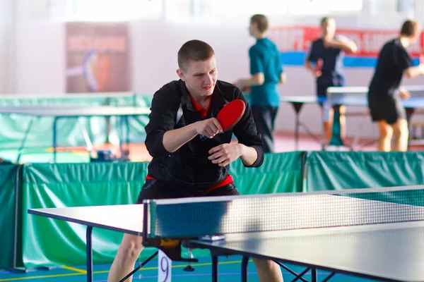Uryjpinsk Rusko - březen 17: sportovec stolní tenis, stolní tenis, — Stock fotografie