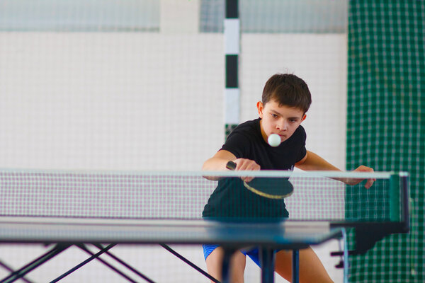 URYUPINSK- RUSSIA - MARCH 17: athlete table tennis, ping-pong, M