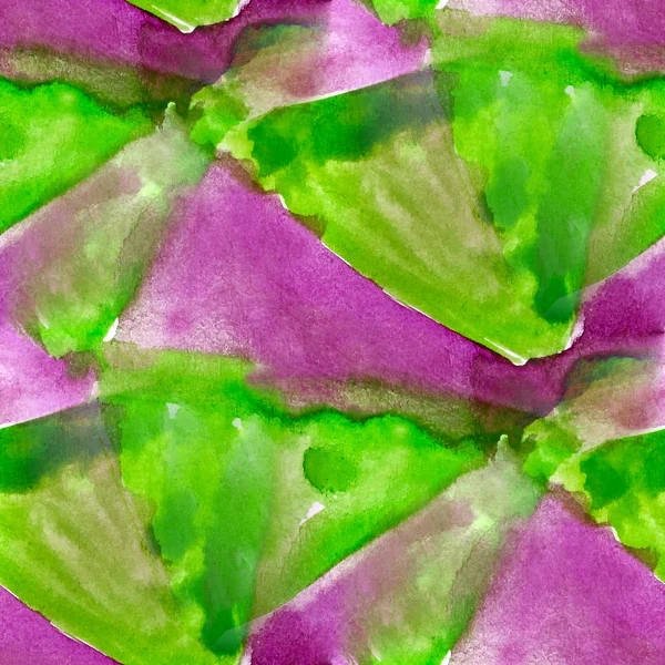 シームレスなデザインのテクスチャの背景の抽象的な緑紫 triang — ストック写真