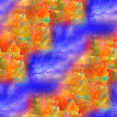 sanat arka planda kesintisiz sarı mavi parlak sulu boya duvar kağıdı