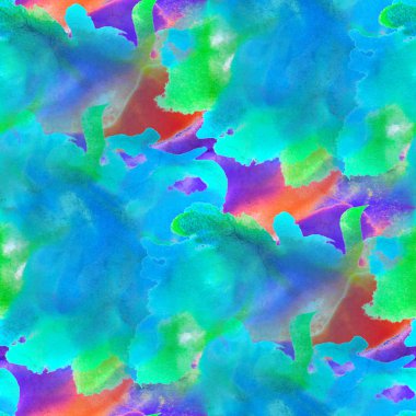 parlak, arka plan mavi kırmızı Dikişsiz el yapımı suluboya