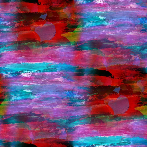 Kunst Hintergrund nahtlose handgemachte blau rot hell Aquarell — Stockfoto