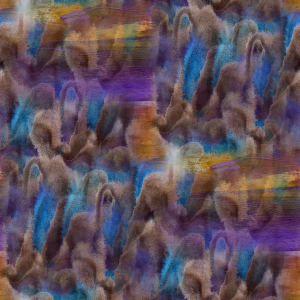 Sanat kahverengi mavi arka plan sorunsuz parlak suluboya wallpaper — Stok fotoğraf