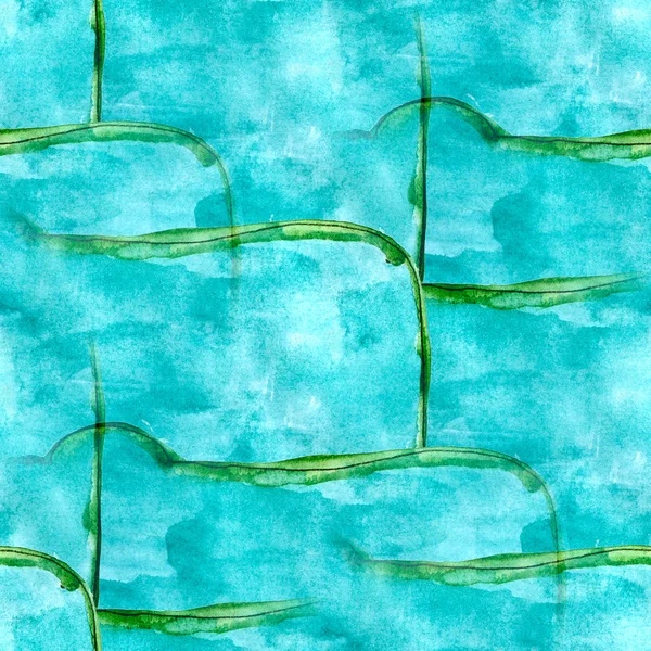 Niebieski bezszwowe kubizm streszczenie sztuka tekstura picasso akwarela wal — Zdjęcie stockowe