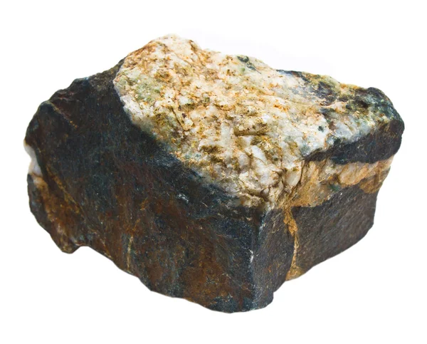 Naturalny ciemny niebieski granit kamień na białym tle na białym tle (cl — Zdjęcie stockowe