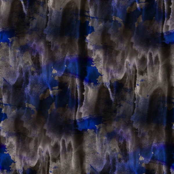 アート青黒の水彩背景、シームレスなペイントの背景 — ストック写真