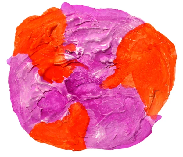 Art daub watercolor circle purple orange background abstract pap — Stock Photo, Image