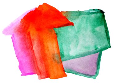 suluboya öncü yeşil mor kırmızı beyaz izole,