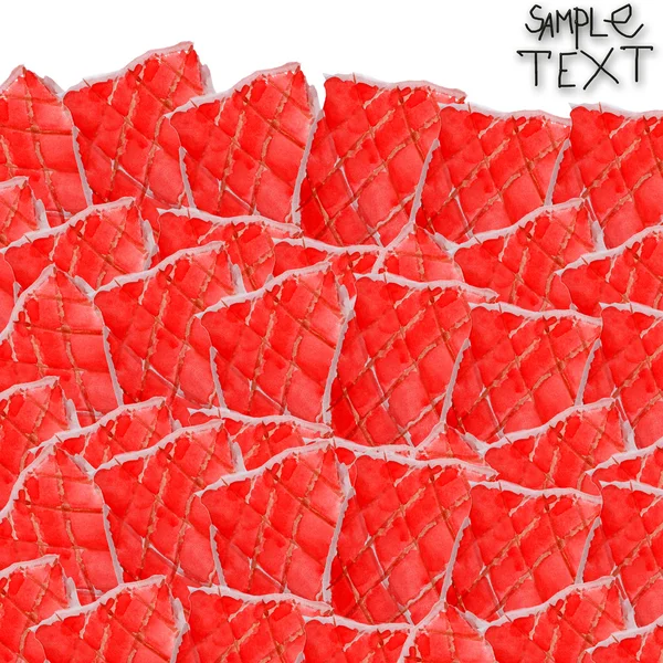 Sfondo mano rosso acquerello pennello texture isolato — Foto Stock