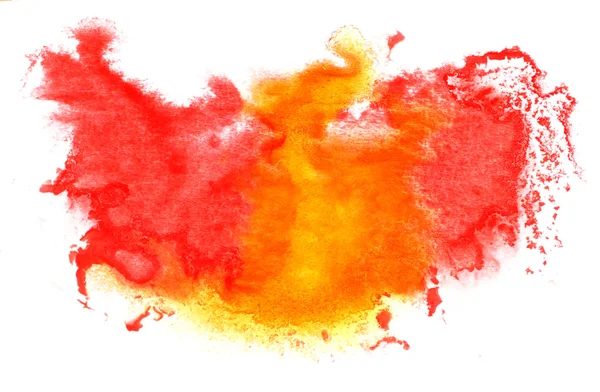 Red yellow red watercolor isolated on white for your design — Stock Photo, Image