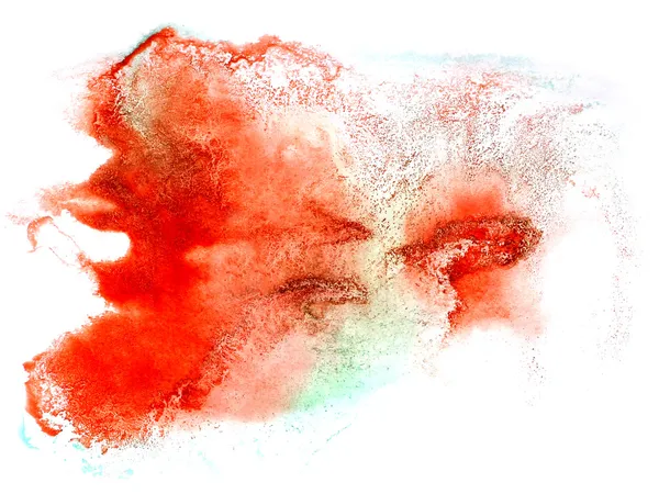 Aquarelle isolée sur blanc pour design rouge — Photo