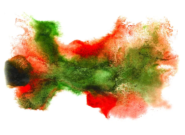 Ακουαρέλα απομονωμένες πράσινο, κόκκινο σε λευκό για το σχέδιό σας — Φωτογραφία Αρχείου