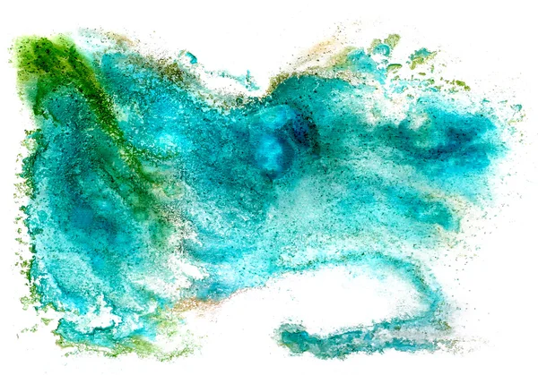 Aquarelle isolée sur blanc pour votre design bleu — Photo