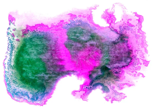 Aquarelle isolée sur blanc pour votre design vert violet — Photo