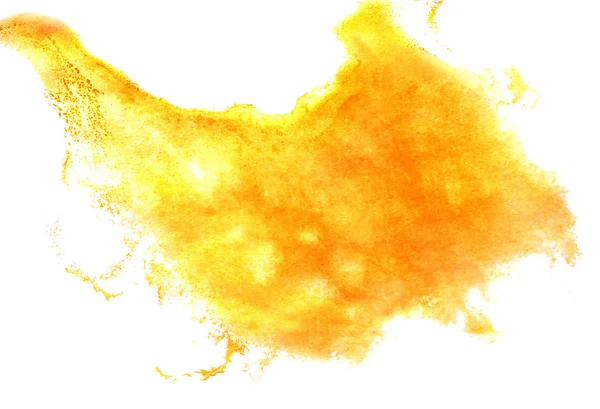 Watercolor isolated yellow on white for your design — Stock Photo, Image