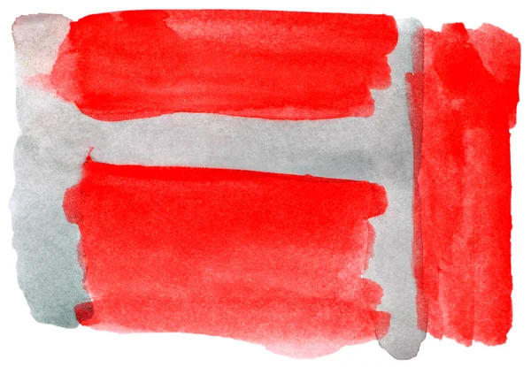 Akvarel červená šedá izolovaných na bílém pro návrh — Stock fotografie