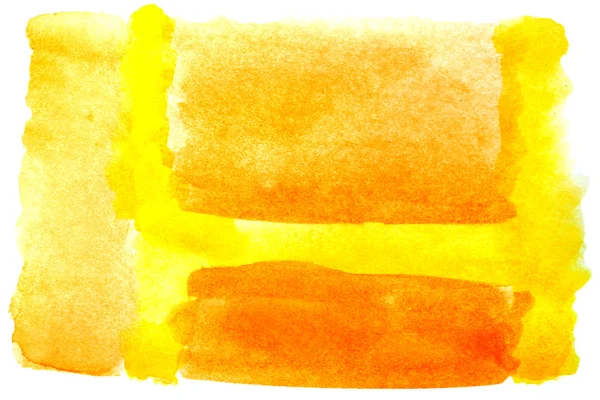 Acuarela amarilla aislada en blanco para su diseño — Foto de Stock