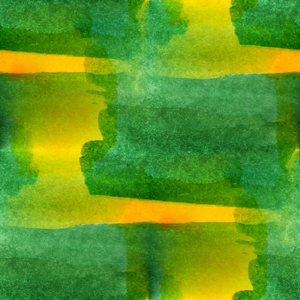 Abstract green yellow watercolor, seamless texture hand painted — Stock Photo, Image