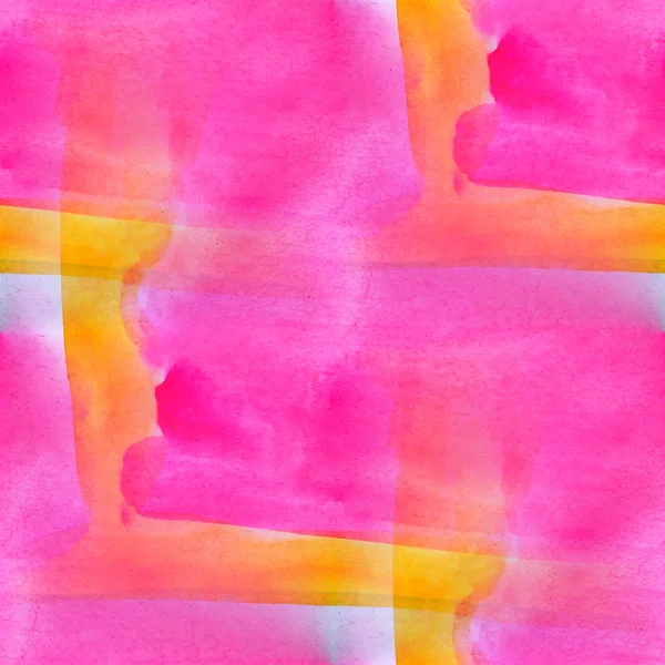 Abstract pink yellow watercolor seamless texture hand painted ba — Stock Photo, Image