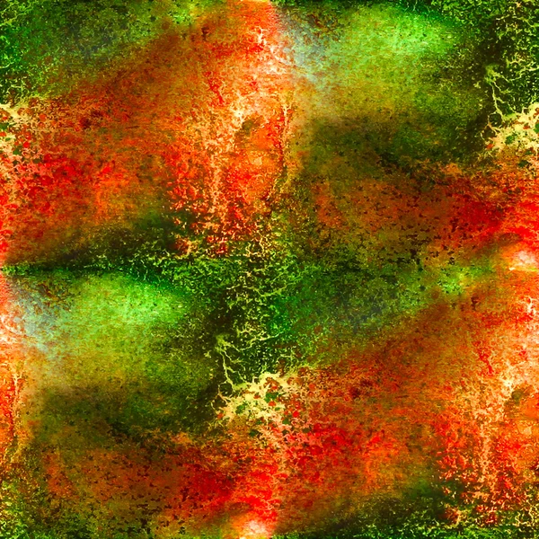 Abstraktes Aquarell und grüne rote Kunst nahtlose Textur Hand pa — Stockfoto