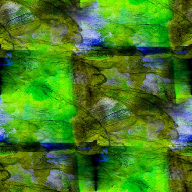 yeşil, mavi suluboya resim sorunsuz doku soyut arka plan