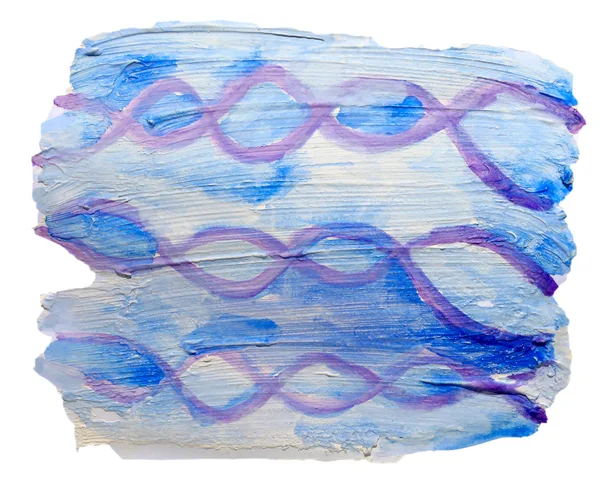 Arte blu, ornamento acquerello isolato per il vostro disegno — Foto Stock