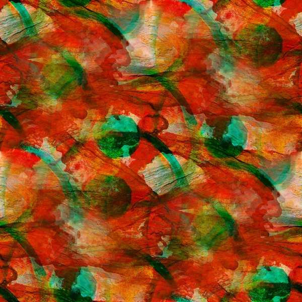 Fondo rojo, verde acuarela arte sin costuras textura abstracta b — Foto de Stock