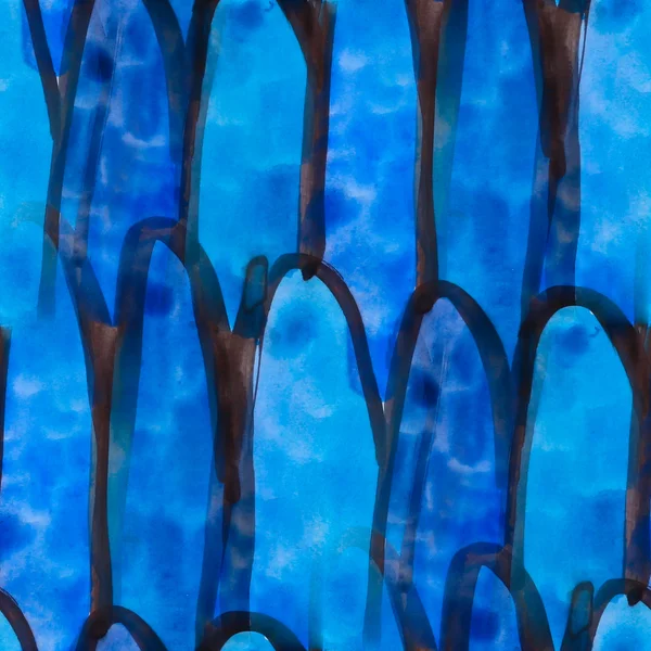 Grunge textura azul, fundo sem costura aquarela, vintage han — Fotografia de Stock