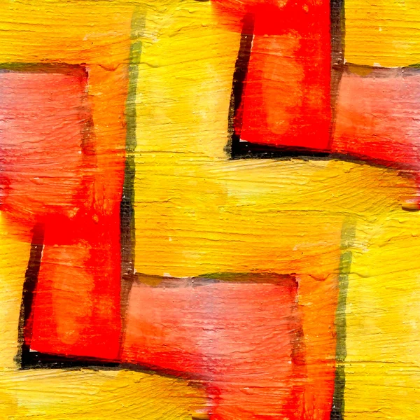 Grunge textura, akvarel červená žlutá vanguard bezešvé poz — Stock fotografie