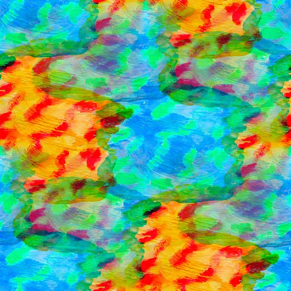Гранжева текстура, акварель безшовна жовта червоно-блакитна смуга фон — стокове фото