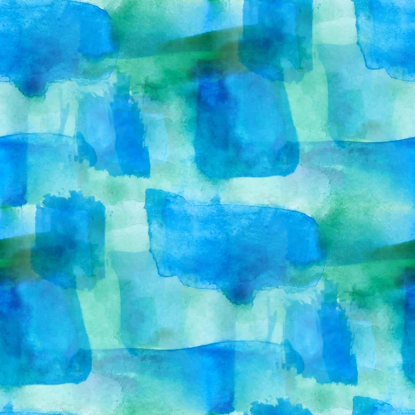 Abstracte naadloze blauw, groen geschilderd aquarel achtergrond op p — Stockfoto