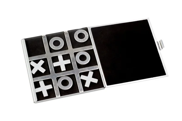 Tic-tac-toe symbols of masculine and feminine play clipping path — Stock Photo, Image