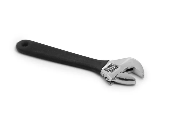 Chave chave ajustável chave de chave isolada em um fundo branco — Fotografia de Stock