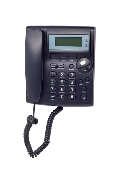 Moderna chamada de telefone preto ord isolado no clippin fundo branco — Fotografia de Stock