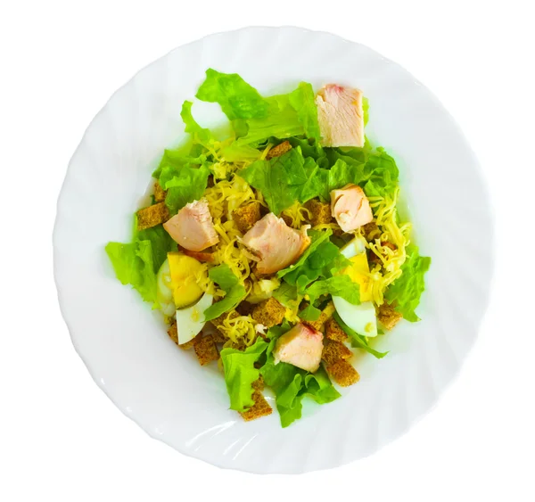 Ensalada de pan de salchicha de queso aislado sobre un fondo blanco clippi —  Fotos de Stock