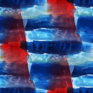 Makro suluboya sorunsuz doku kırmızı, mavi boya lekeleri