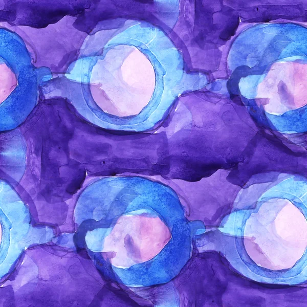 Макросиній, фіолетовий безшовна акварельна текстура і фарби плями — стокове фото