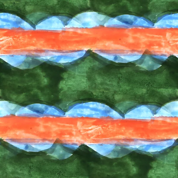 Makro zelený modrý vzor akvarel bezešvých textur barva skvrn — Stock fotografie